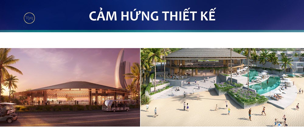 Những sàn cảnh quan xung quanh những villa sát biển, các căn shophouse có terrace vươn ra biển, nơi kết nối con người, trải nghiệm những khoảnh khắc hoàng hôn rớt xuống ly rượu vang đầy lãng mạn