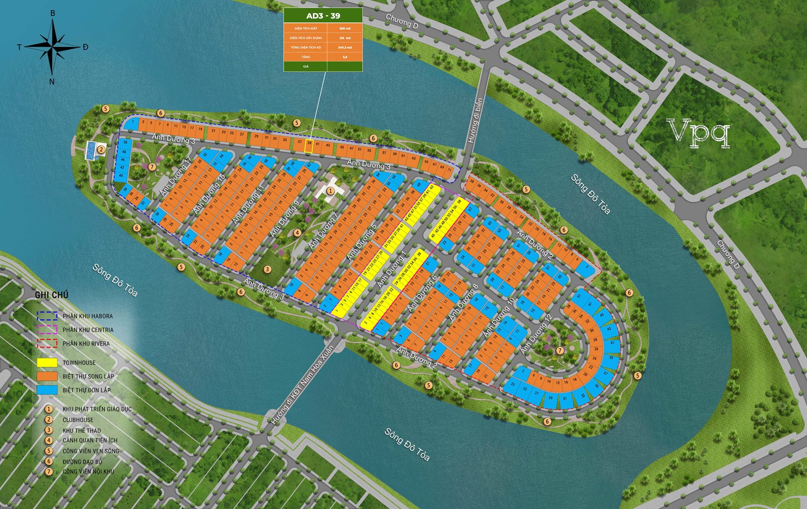Vị trí AD339 trên mặt bằng Sunneva Island