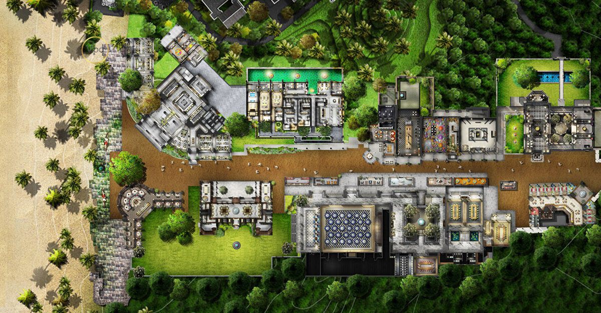 Bản vẽ 2D khu nghỉ dưỡng JW Marriot Phu Quoc Phu Quoc Emerald Bay Resort & Spa-Ảnh 1