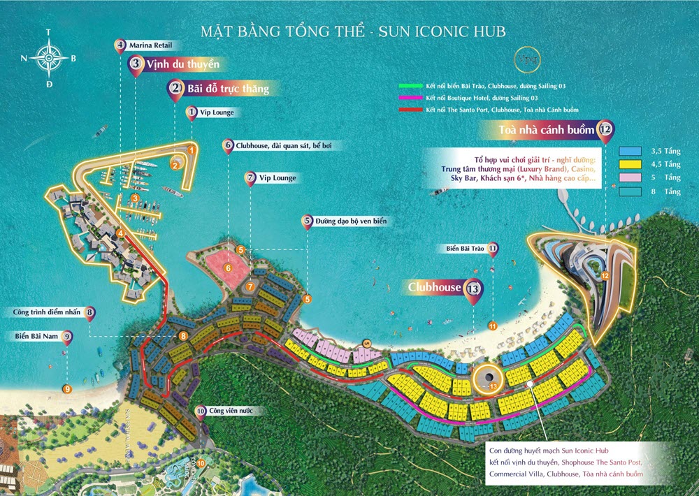 Những cung đường thương mại tại hợp phần Sun Iconic Hub
