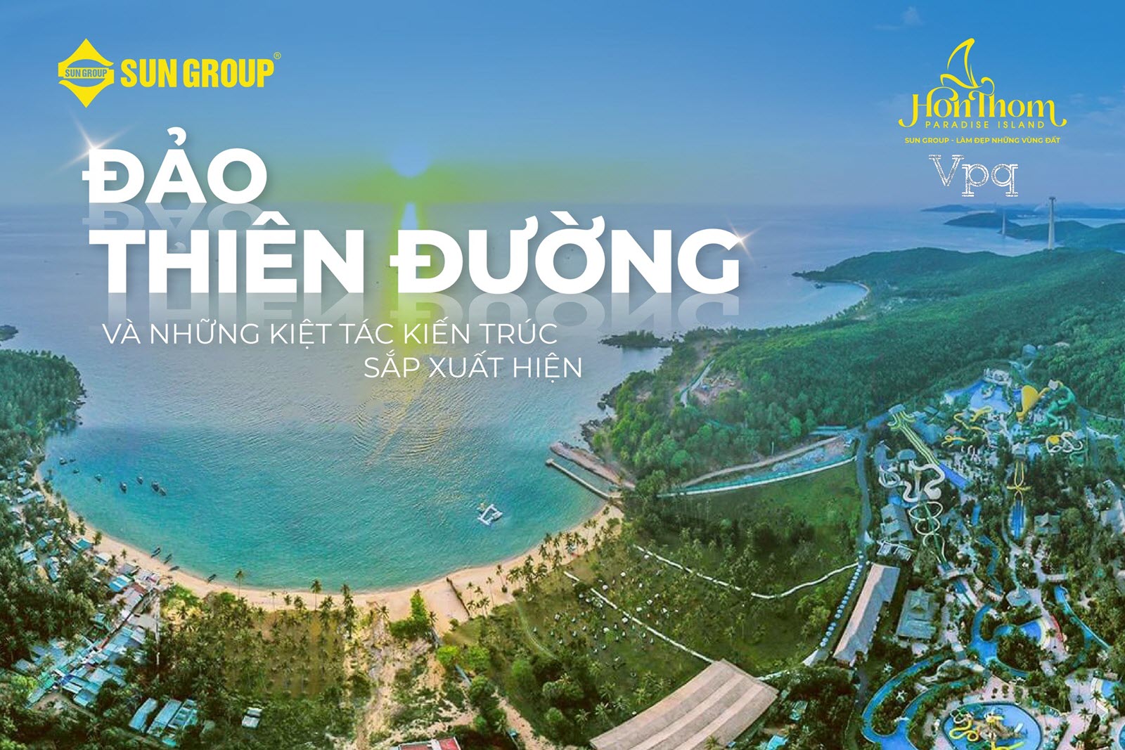 Bãi biển Hòn Thơm với biển xanh trong