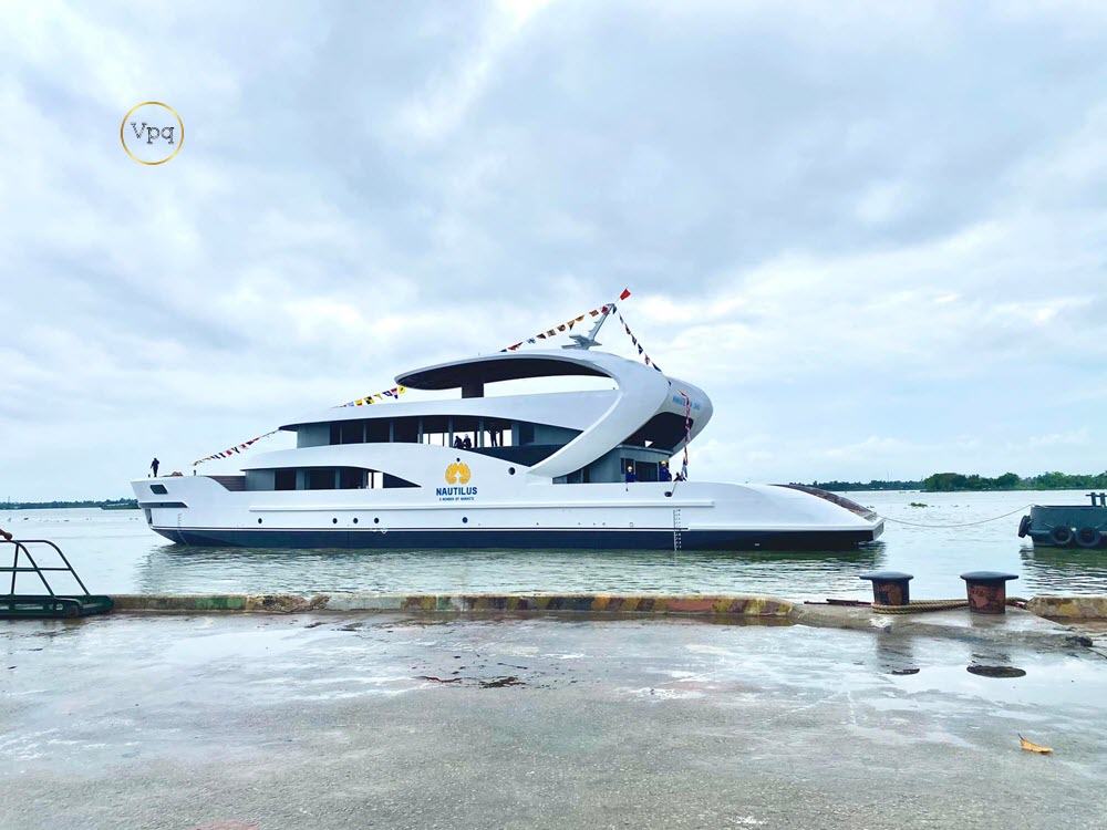 Hình ảnh du thuyền cao cấp Nautilus Namaste sau khi đã hạ thủy tại Phú Quốc