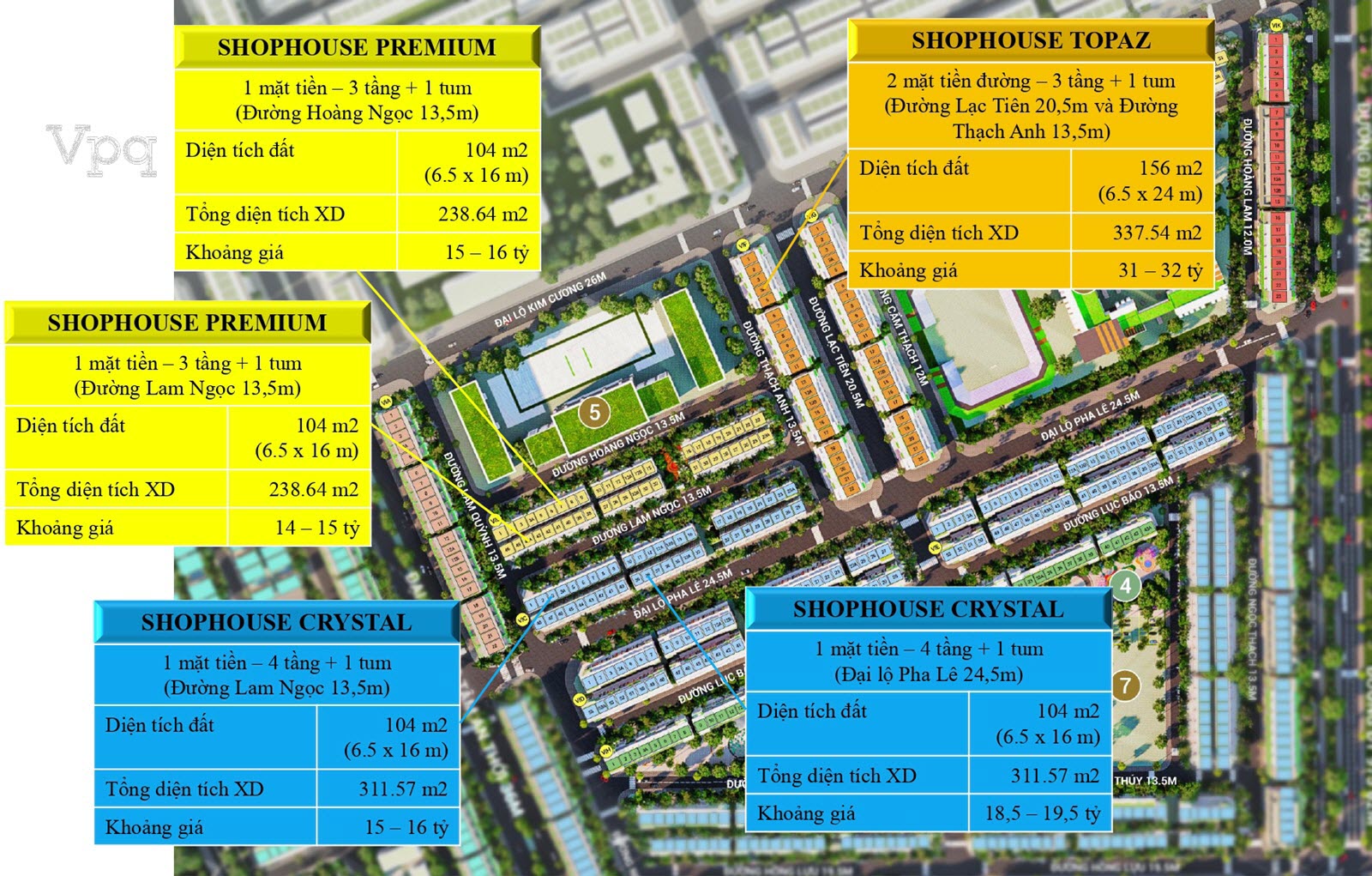 Giá bán Shophouse Crystal City - Meyhomes Phú Quốc