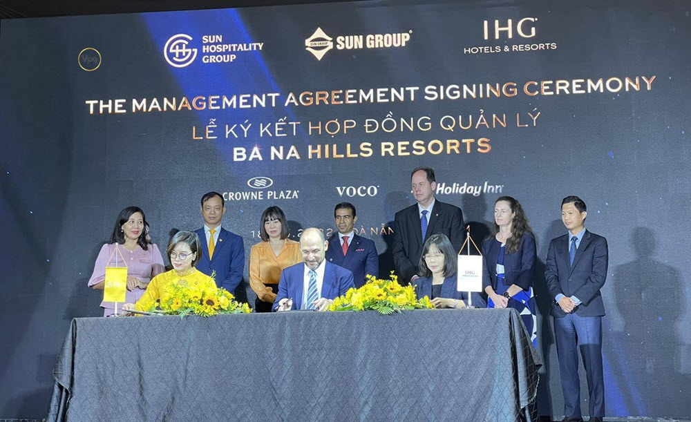 IHG v&agrave; SHG k&yacute; kết thỏa thuận hợp t&aacute;c chiến lược dự &aacute;n B&agrave; N&agrave; Hills Resort