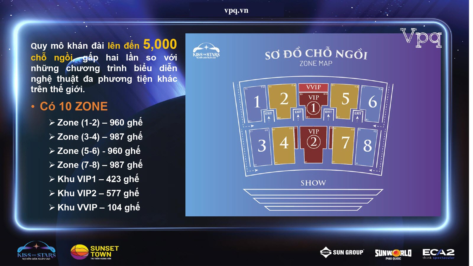 Sơ đồ chỗ ngồi Kiss Of The Sea Show