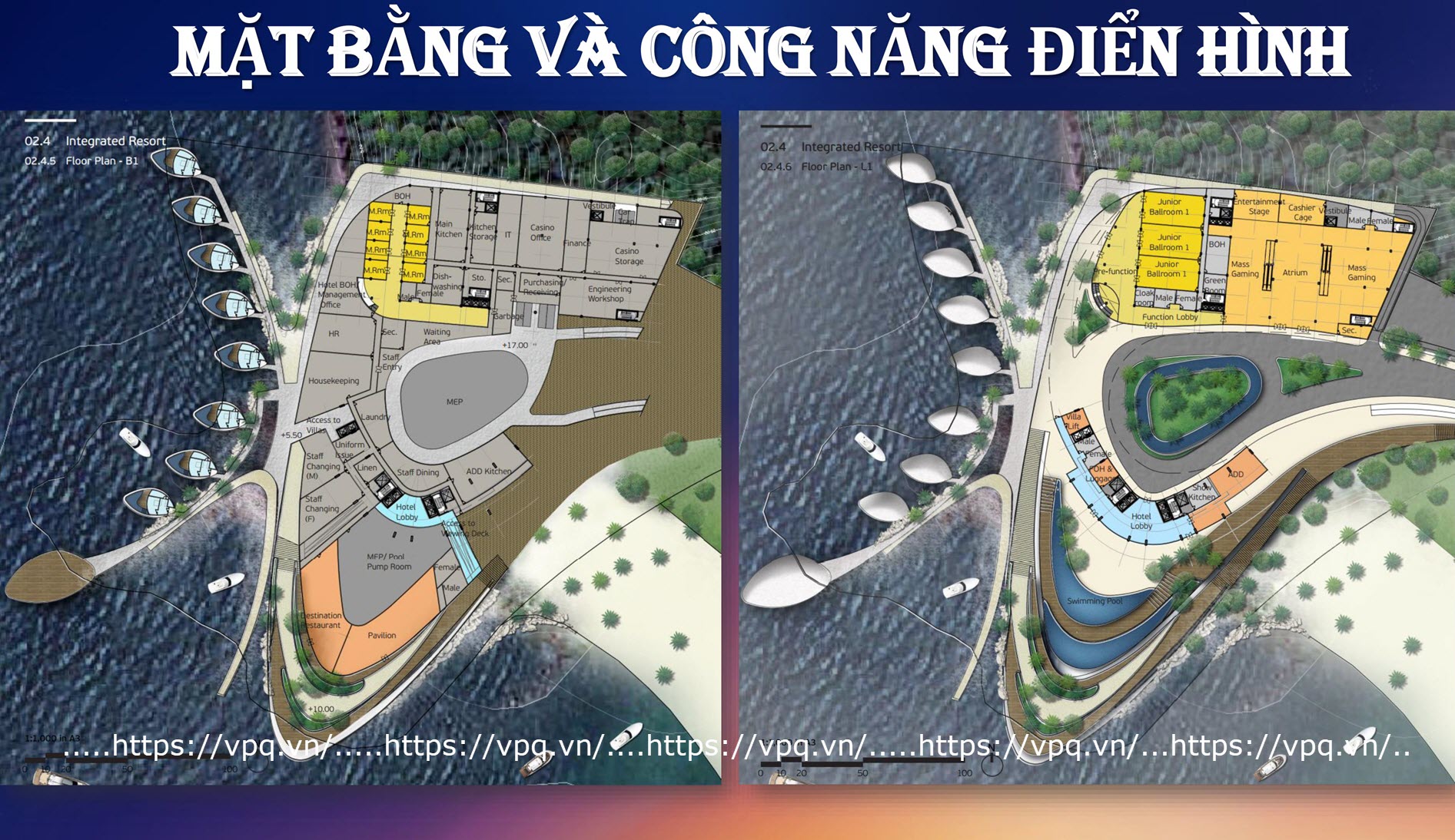 Mặt bằng và công năng tòa nhà Cánh Buồm
