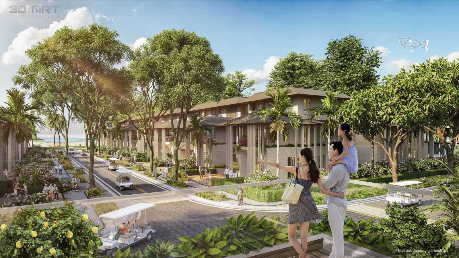 Phối cảnh những căn biệt thự Beach Villa ph&acirc;n khu The Oceana