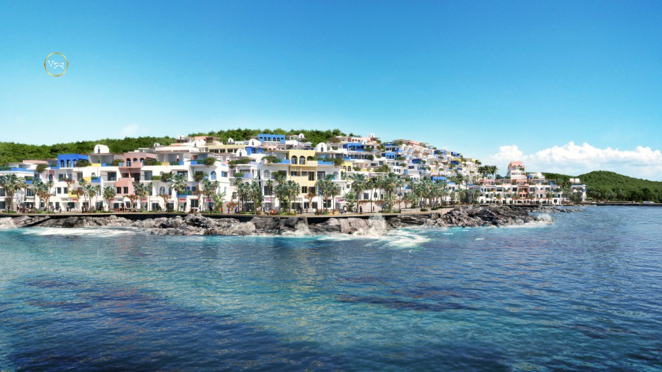 Những căn Shophouse mang cảm hứng Santorini tại The Santo Port