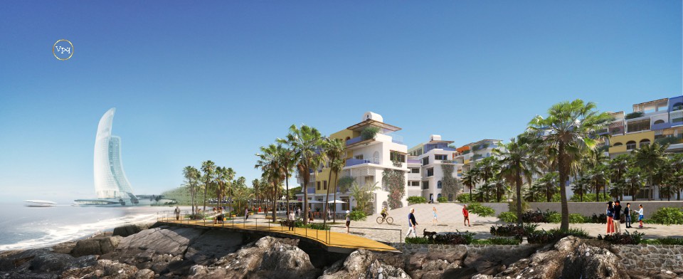 Những căn shophouse The Santo Port sở hữu tầm view tòa nhà Cánh Buồm biểu tượng