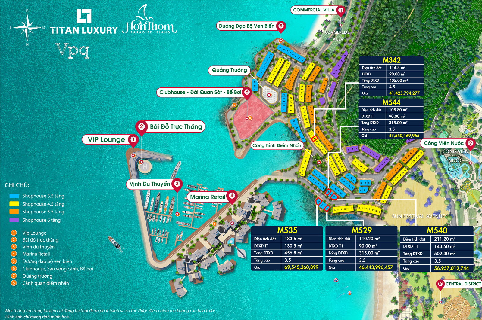 Quỹ căn Shophouse Santorini tháng 9 năm 2022 trực tiếp CĐT Sun Group