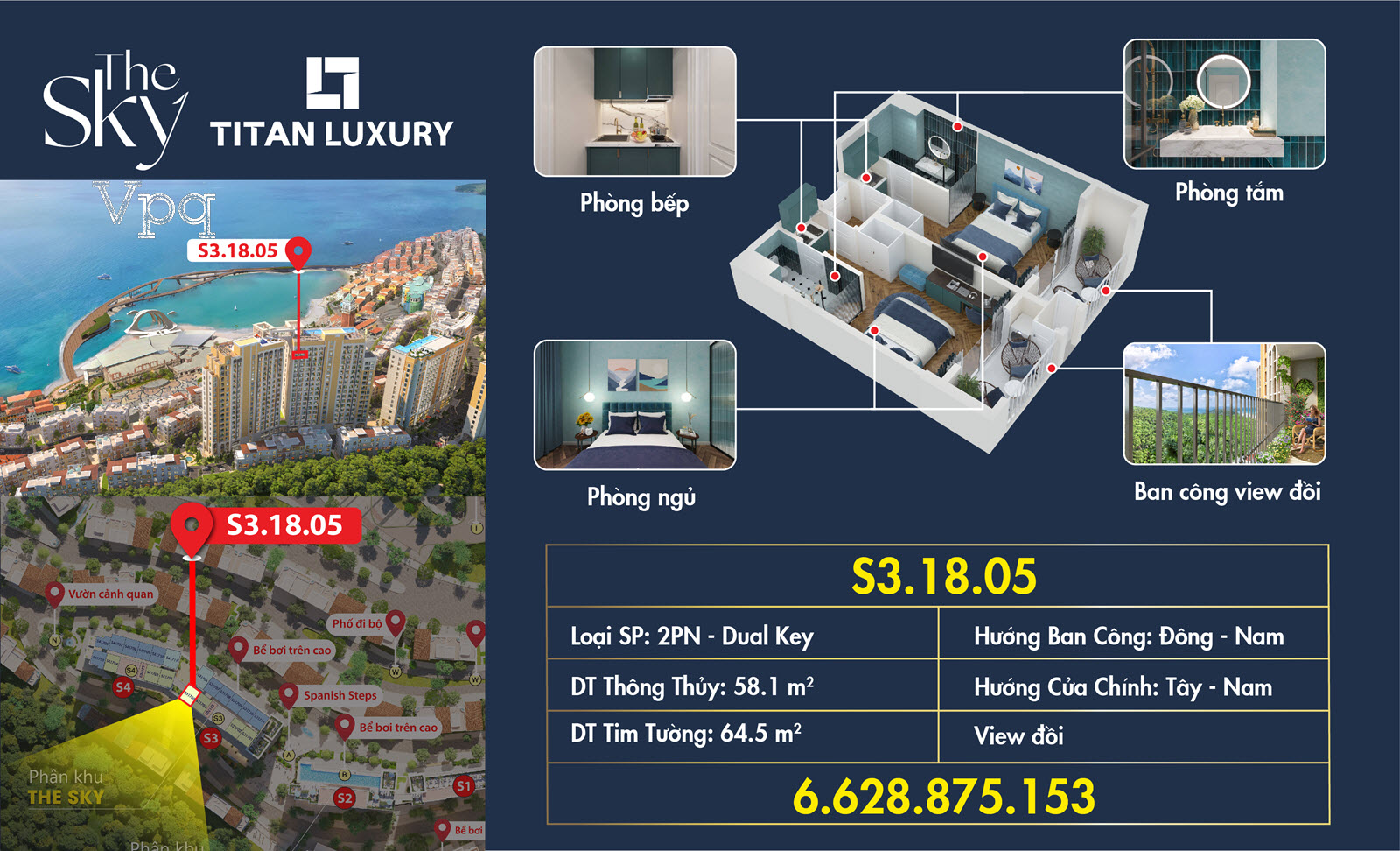 Nội thất căn hộ Hillside Phú Quốc