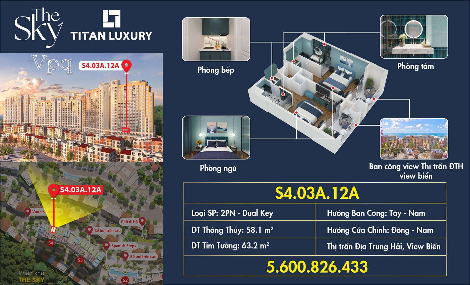Nội thất căn hộ Hillside Phú Quốc