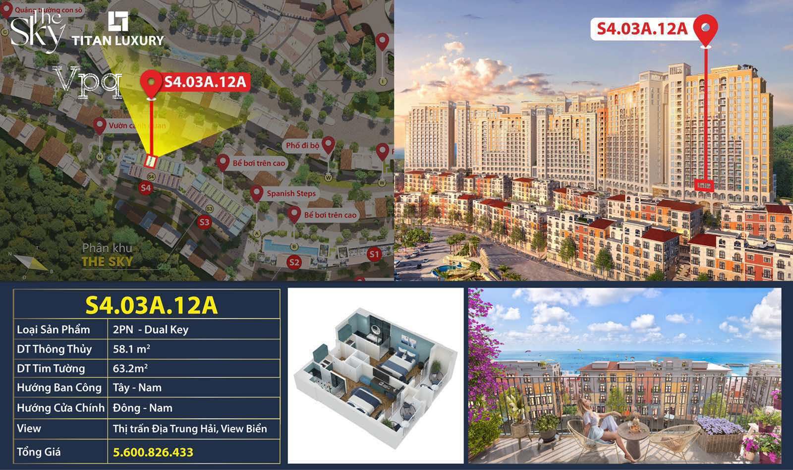 Thông tin căn hộ Hillside Phú Quốc S403A12A