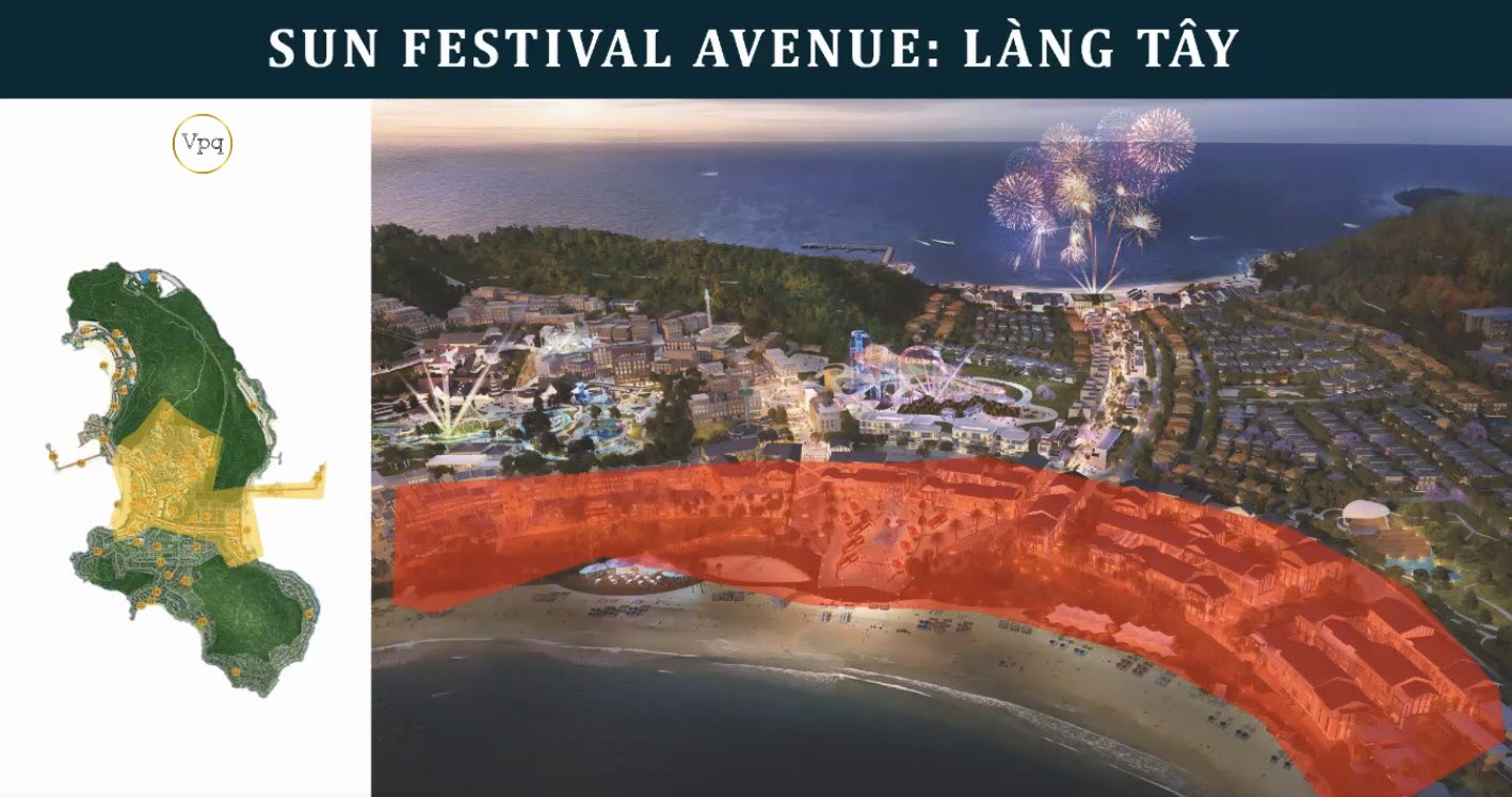 Quy hoạch phân khu Sun Festival Avenue Làng Tây - Hon Thom Paradise Island
