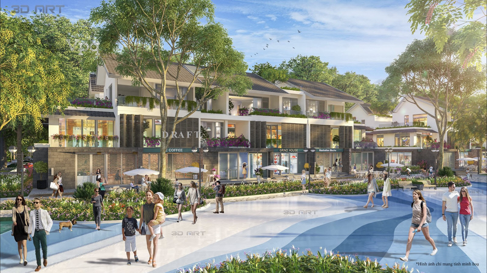 Phối cảnh Retail Villa Sun Secret Valley Ph&uacute; Quốc
