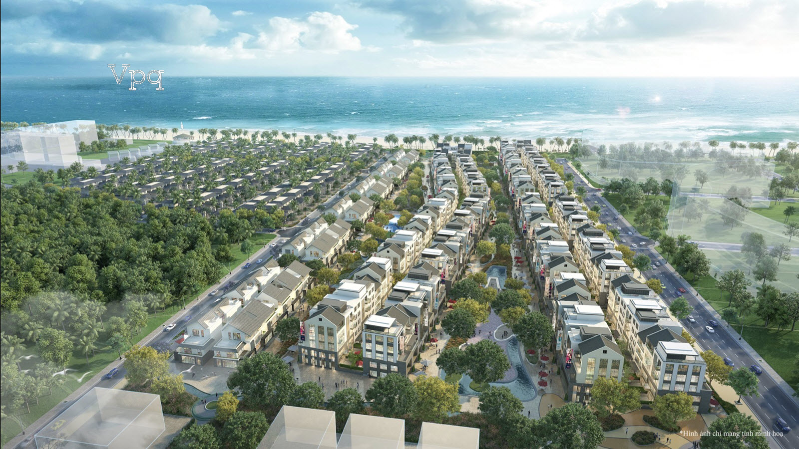 Phối cảnh tổng thể ph&acirc;n khu The Avenue Sun Secret Valley