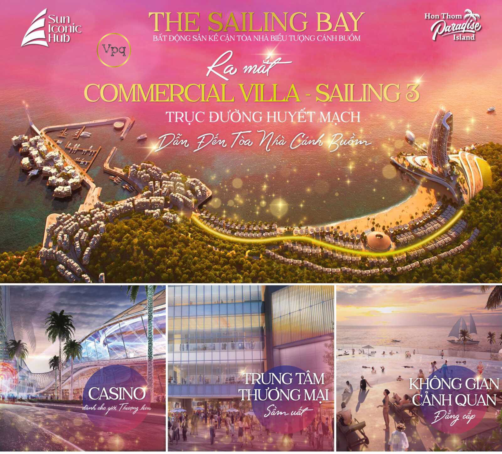 Cung đường S3 Commercial Villa The Sailing Bay kết nối Vịnh Du Thuyền đến Tòa Nhà Cánh Buồm