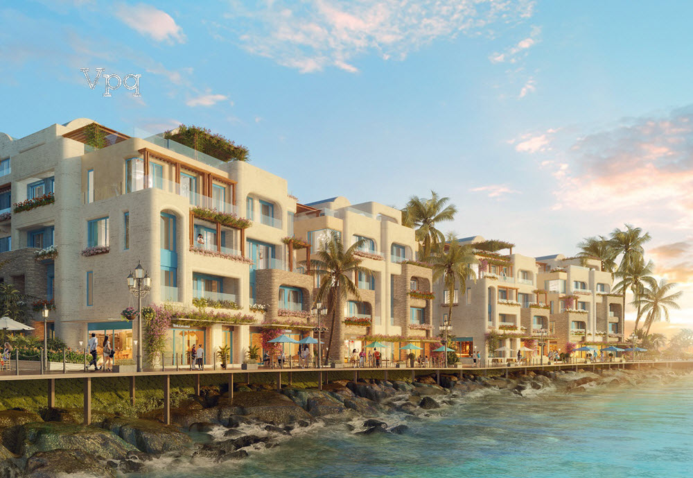 Phối cảnh minh họa tổ hợp biệt thự The Sailing Bay tại Hòn Thơm