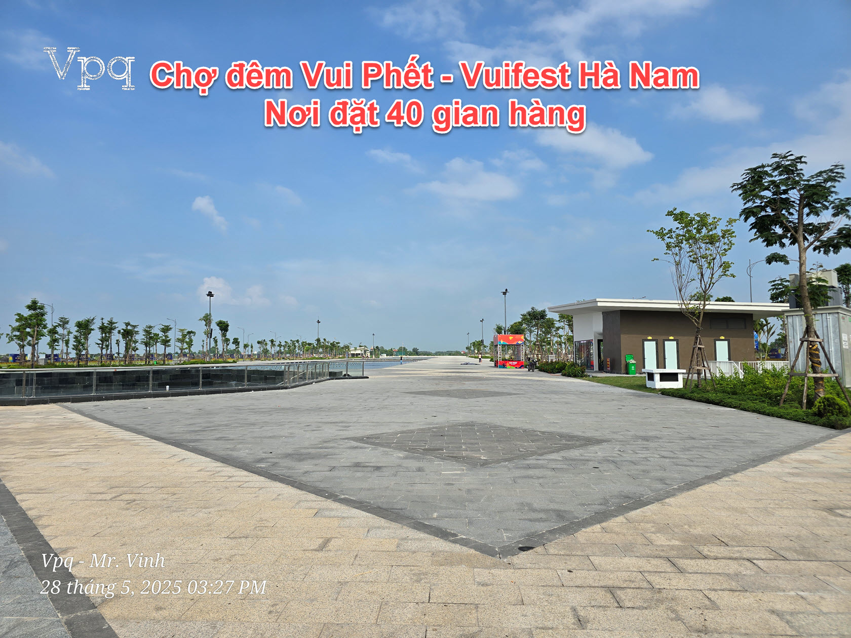 Quảng trường C&ocirc;ng vi&ecirc;n lễ hội nơi đặt c&aacute;c gian h&agrave;ng Chợ đ&ecirc;m Vuifest H&agrave; Nam