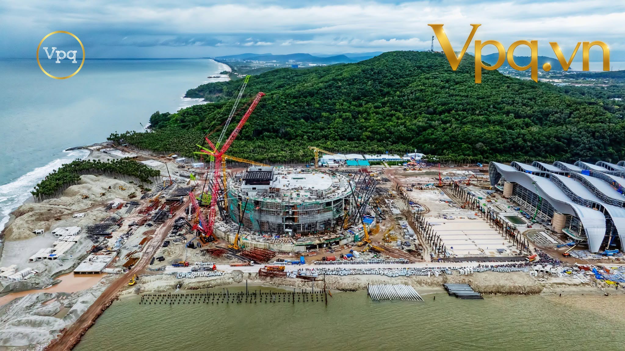 Công trường cụm dự án trung tâm APEC đang bước vào guồng thi công thần tốc