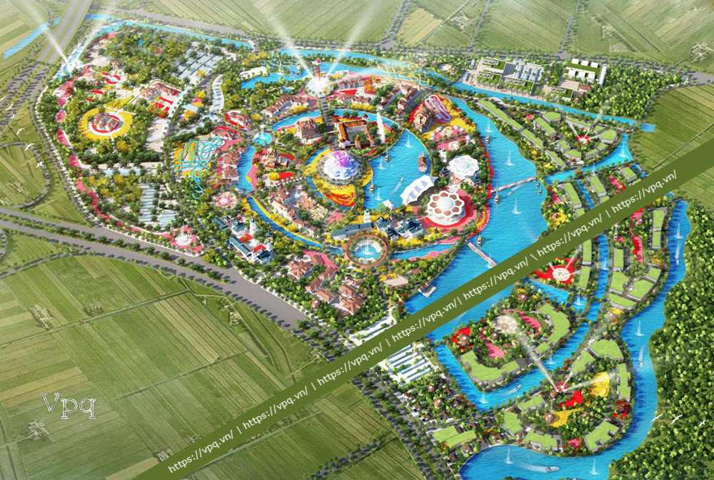 Phối cảnh công viên Kim Quy - Sun World Ha Noi