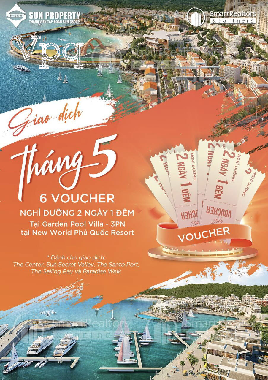 Giao dịch tháng 5 tặng 5 Voucher nghỉ dưỡng
