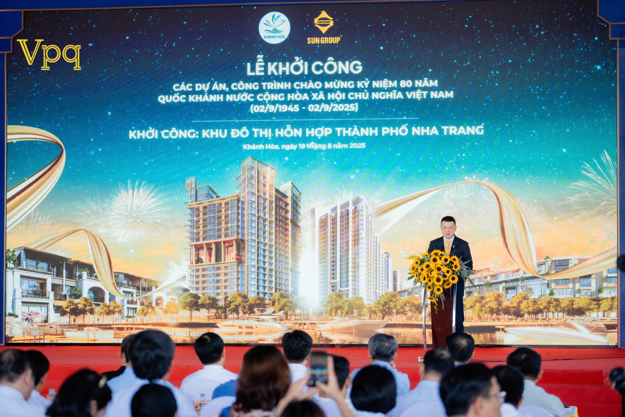 Ông Đặng Minh Trường - Chủ tịch HĐQT Tập đoàn Sun Group phát biểu tại lễ khởi công dự án Khu đô thị hỗn hợp Nha Trang