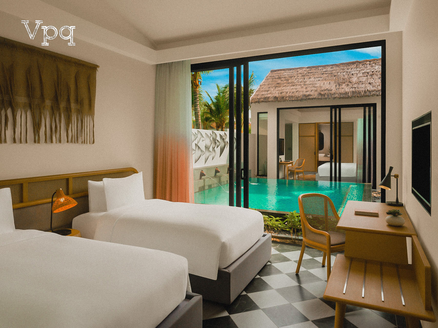 Phòng ngủ Garden Pool Villa