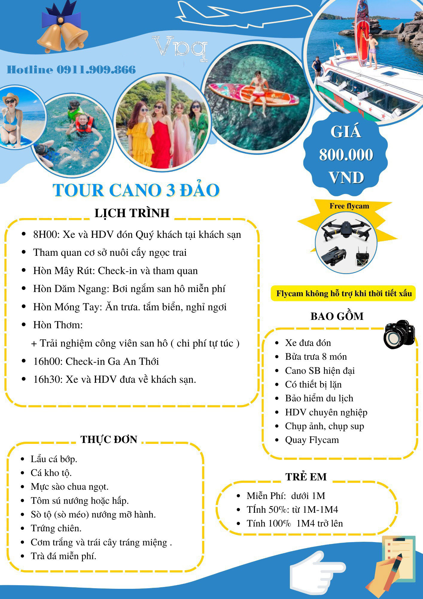 Gói tour 3 đảo Phú Quốc 2023