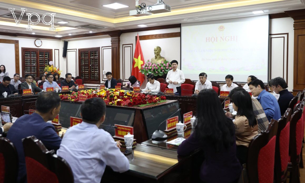 UBND tỉnh Hà Nam tiếp và làm việc với Đoàn công tác của Học viện Ngân hàng