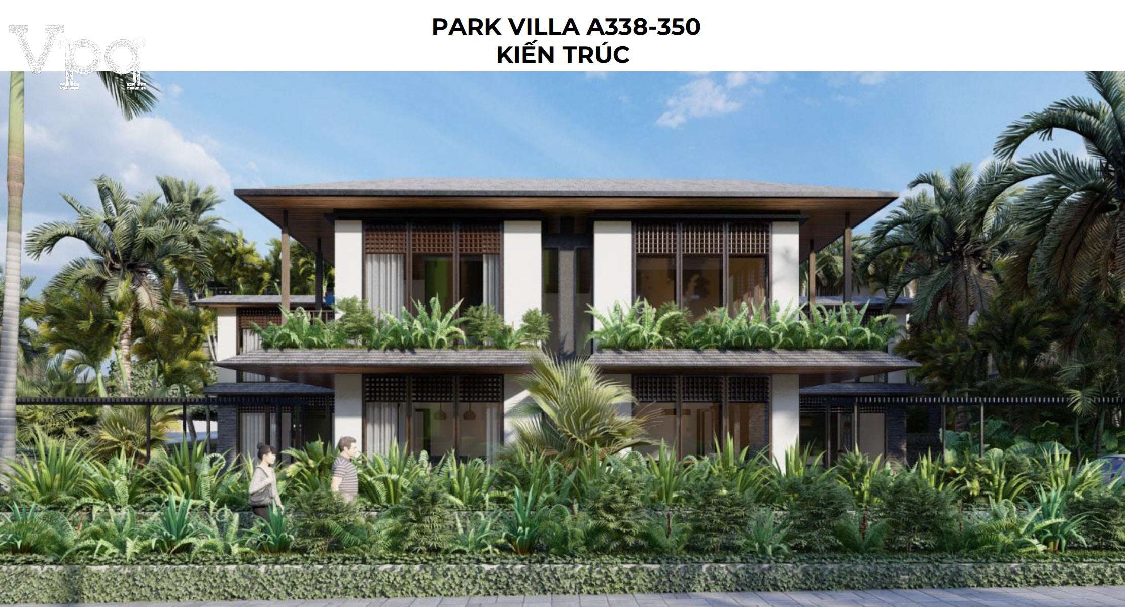 Cảnh quan phía ngoài Makaio Park Villa A338-A350