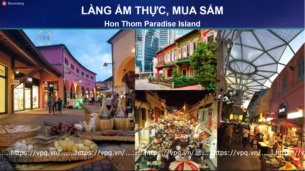 Làng ẩm thực tại Hon Thom Paradise Island