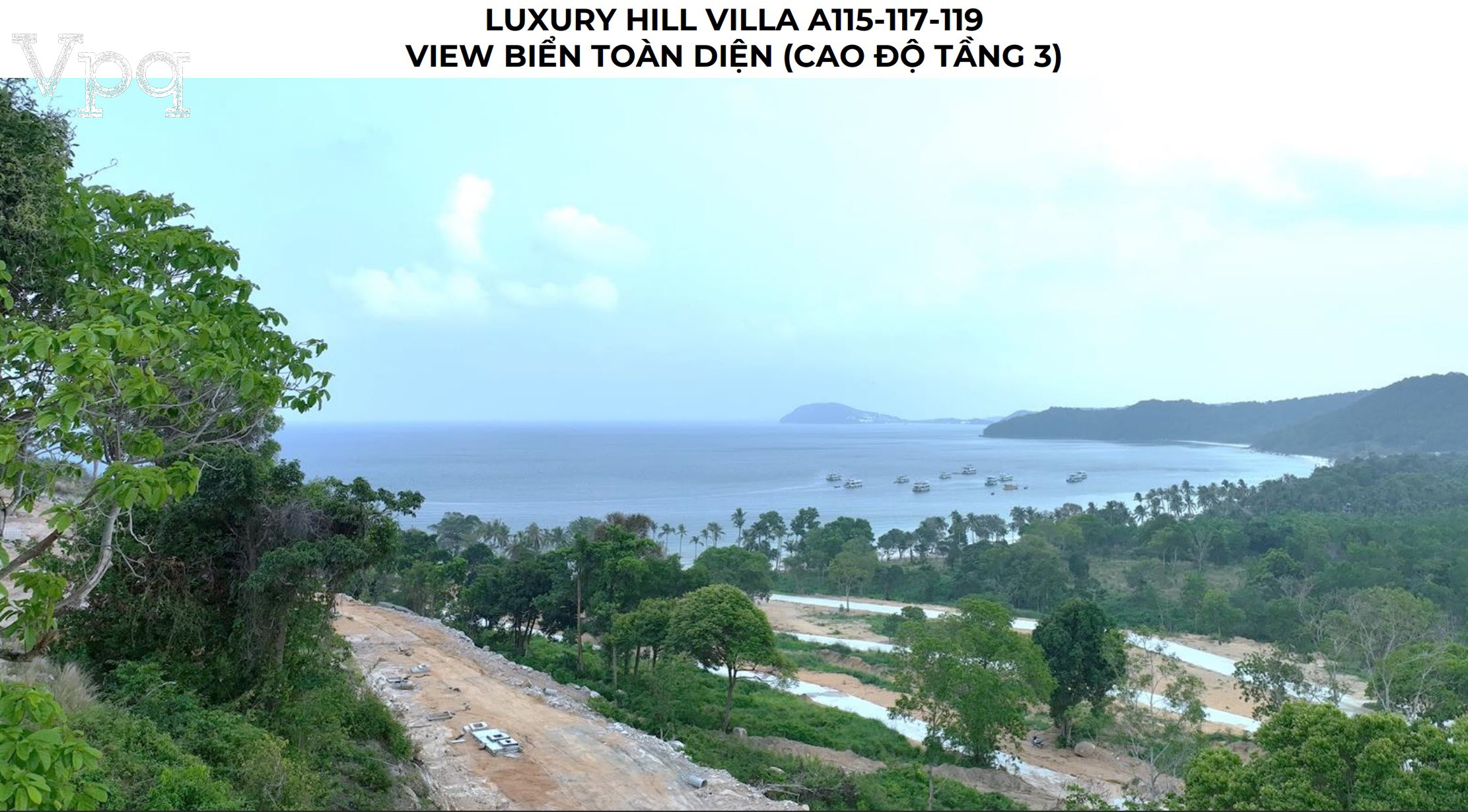 Luxury Hill Villa A115-A117-A119 view biển toàn diện (Cao độ tầng 3)