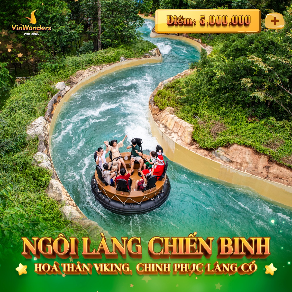 Kh&aacute;m ph&aacute; ng&ocirc;i l&agrave;ng chiến binh tại VinWonders Ph&uacute; Quốc