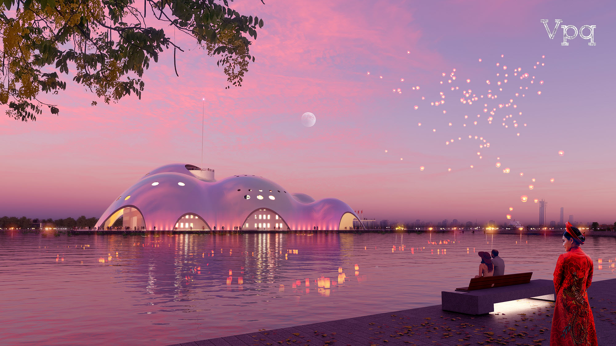 Kiến trúc độc đáo của Nhà hát Opera Hà Nội mà Renzo Piano mong muốn xây dựng tại khu vực Hồ Tây