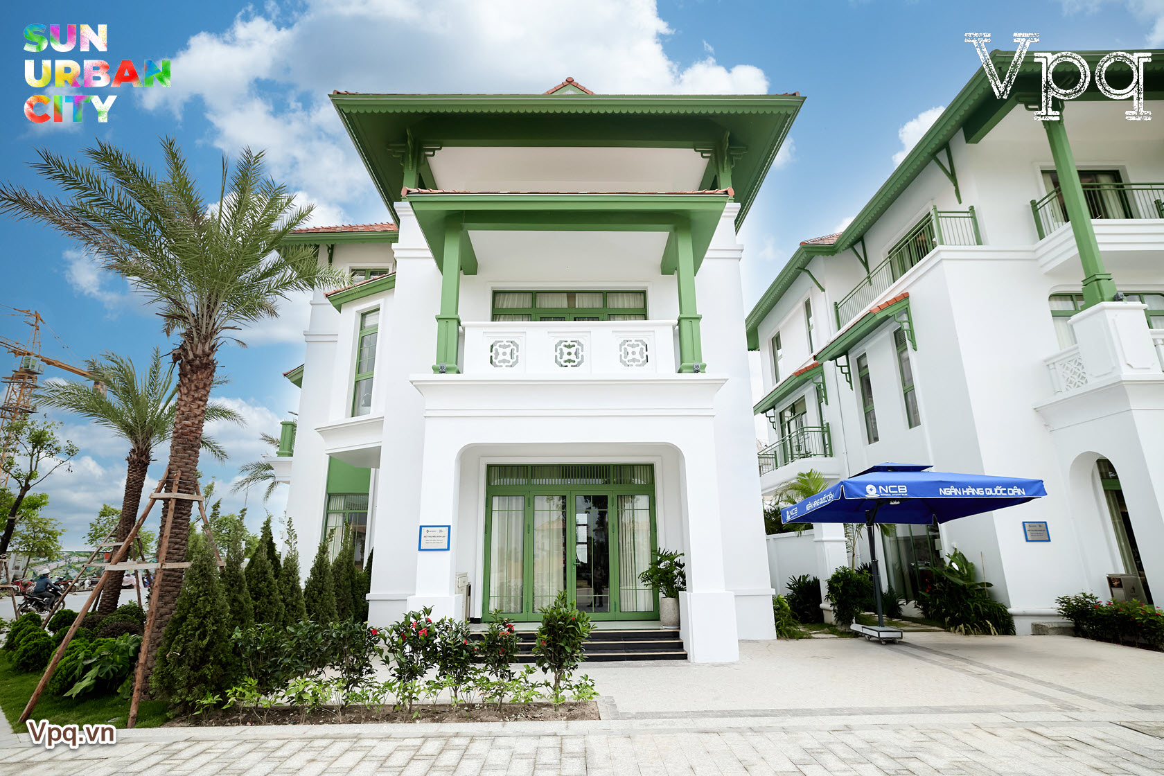 Mặt ngo&agrave;i của biệt thự đơn lập Sun Urban City