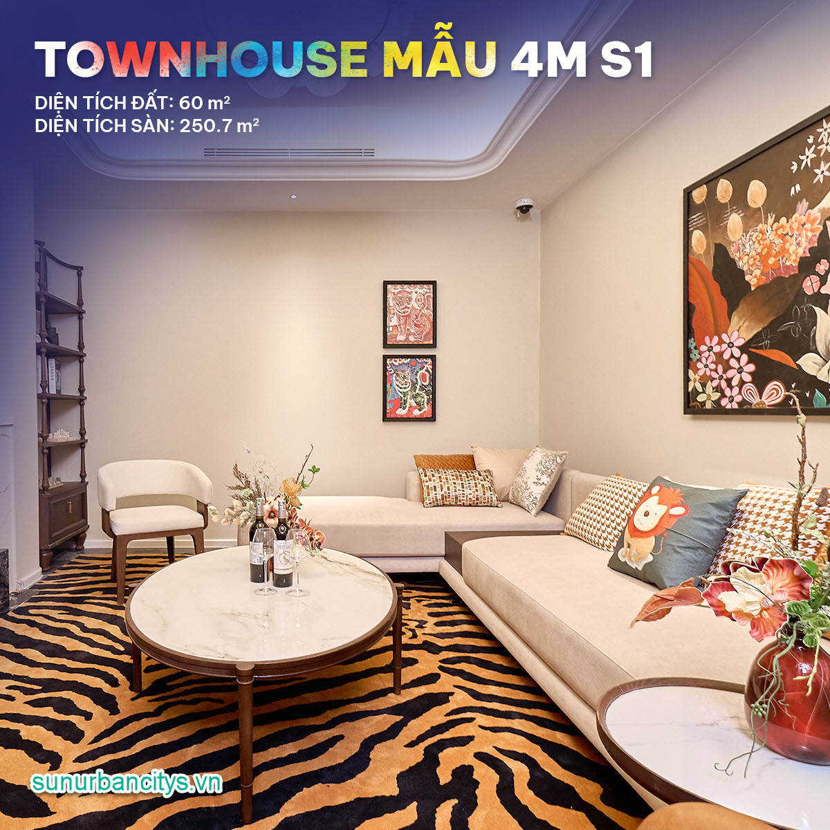Nh&agrave; mẫu Liền Kề - Townhouse 4M S1 Sun Urban City