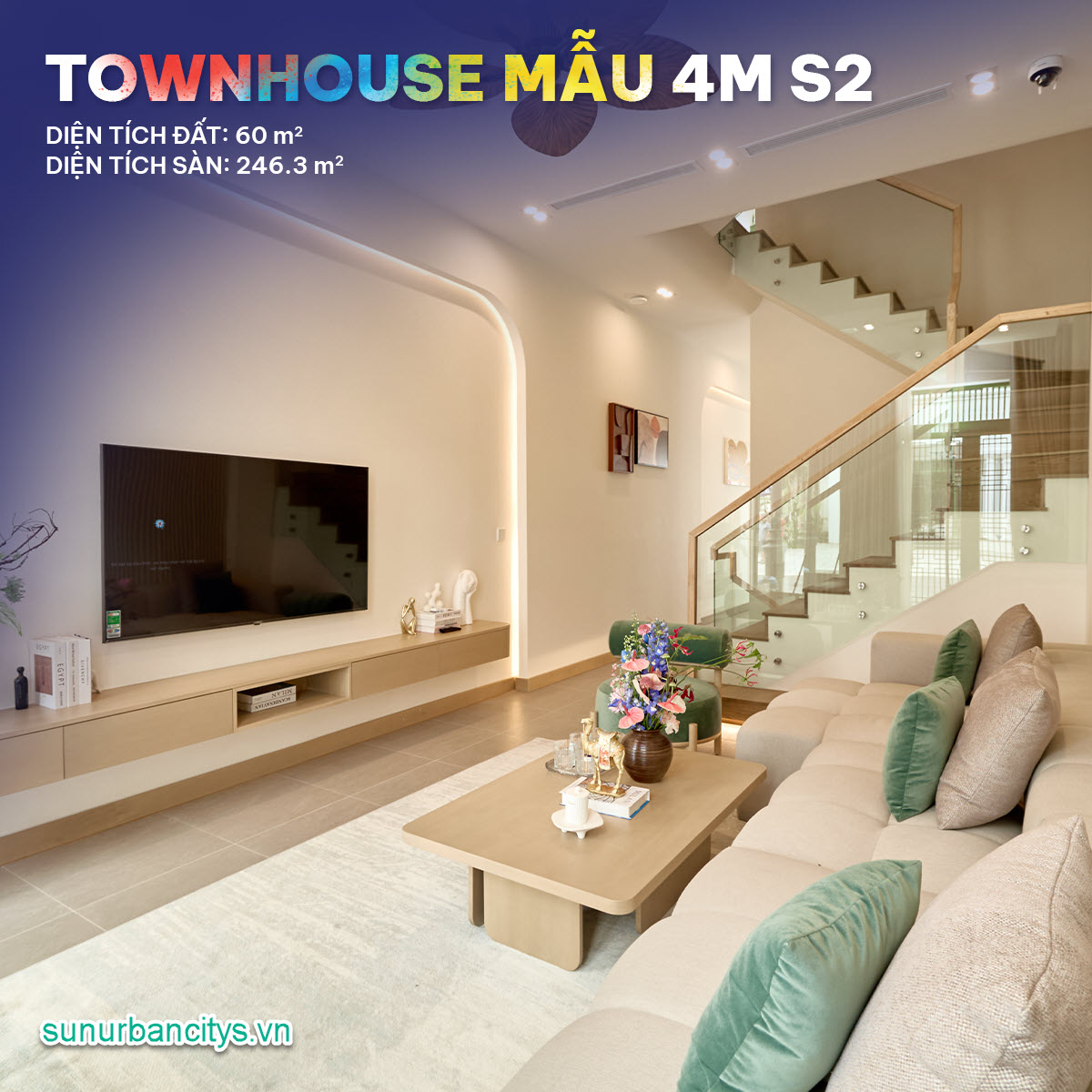 Thiết kế Townhouse 4M S2 đa năng, mở ra kh&ocirc;ng gian sống tho&aacute;ng đ&atilde;ng
