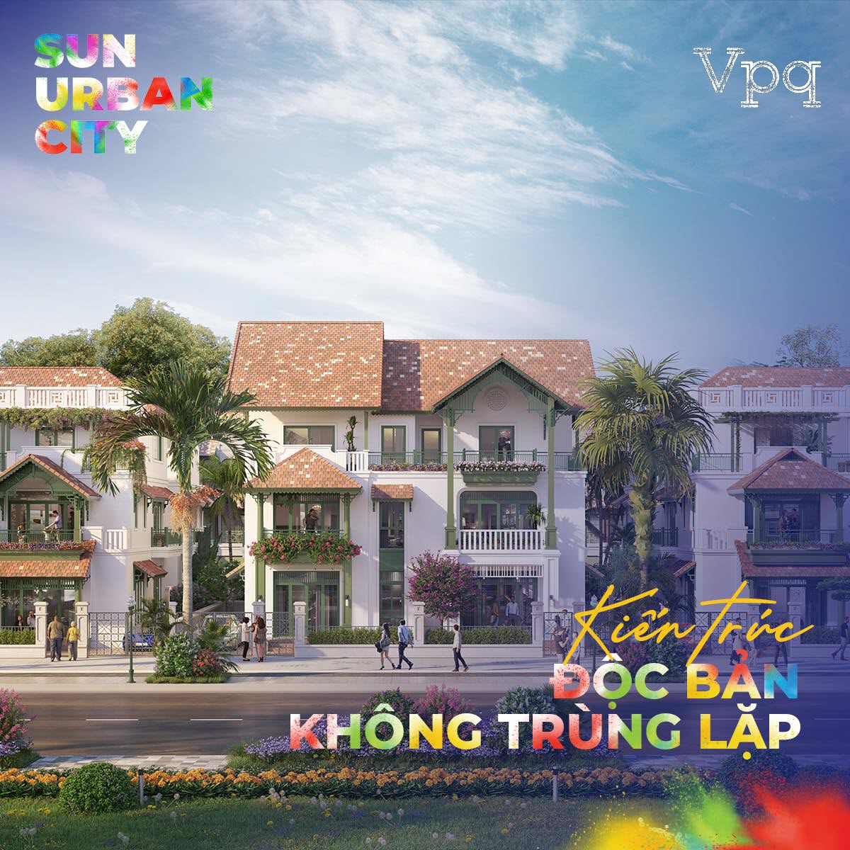Phối cảnh biệt thự song lập Kim Ng&acirc;n 1