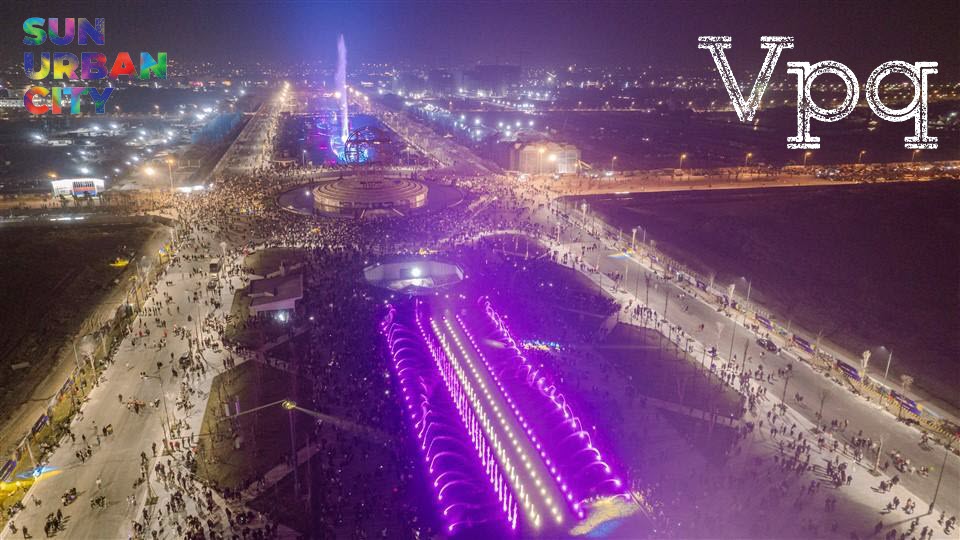 Show nhạc nước trải dài trên trục đại lộ 1,5km, rộng 150m lung linh sắc màu