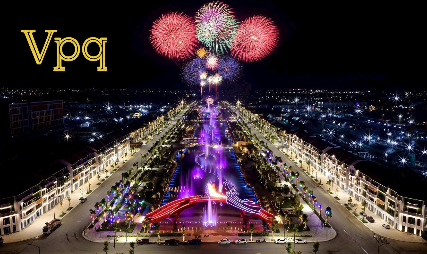Công viên lễ hội Sun Urban city về đêm