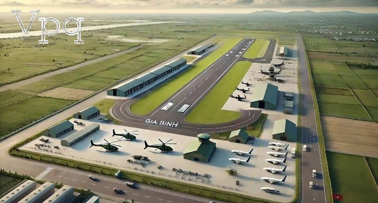 Phối cảnh minh họa sân bay Gia Bình