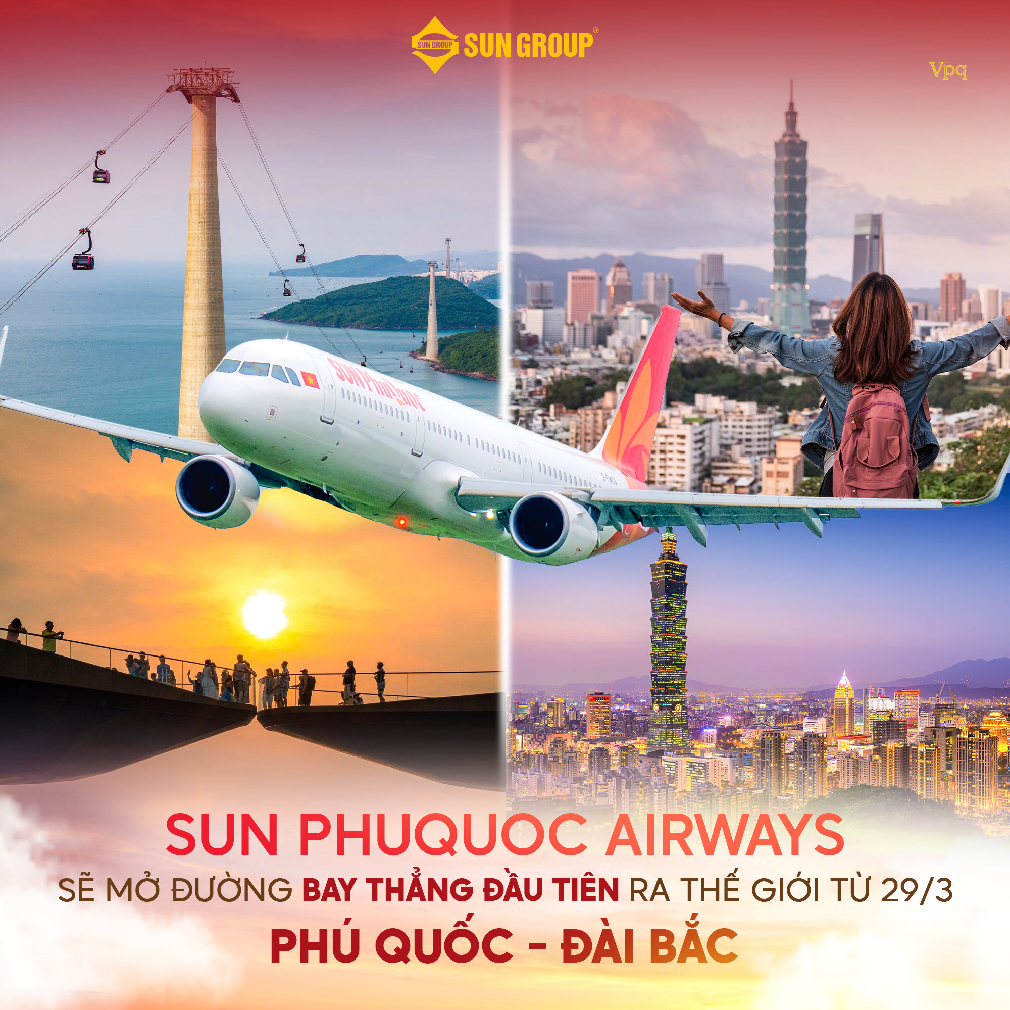 Sun PhuQuoc Airways chính thức khai thác đường bay thẳng Phú Quốc – Đài Bắc