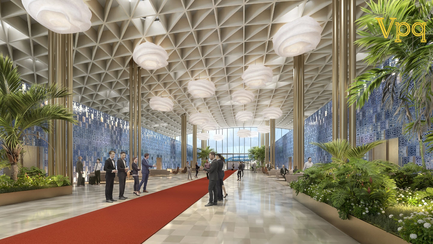 Bên trong sảnh nhà ga VIP