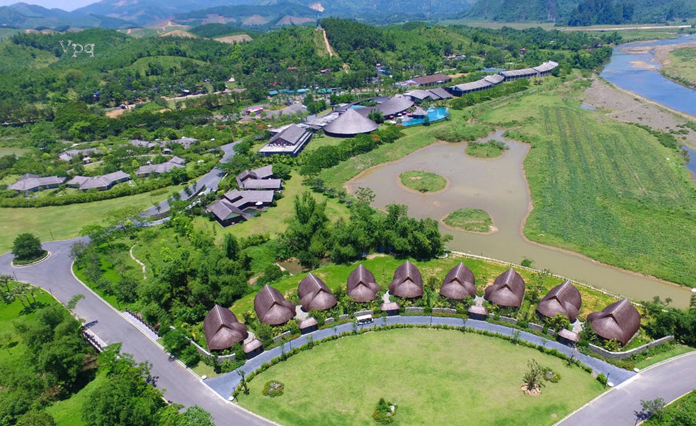 Serena Resort Kim B&ocirc;i H&ograve;a B&igrave;nh nh&igrave;n từ tr&ecirc;n cao