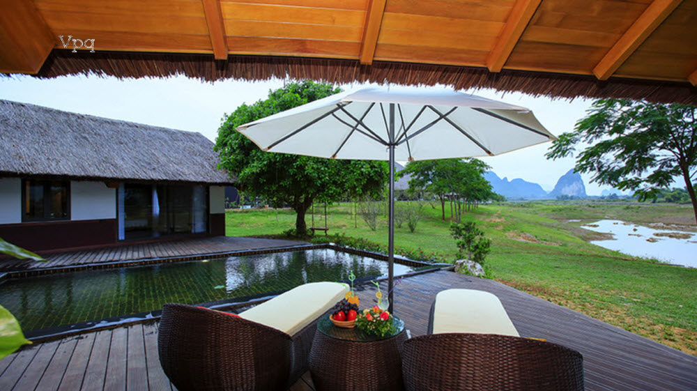 S&acirc;n vườn ph&ograve;ng nghỉ tại Serena Resort