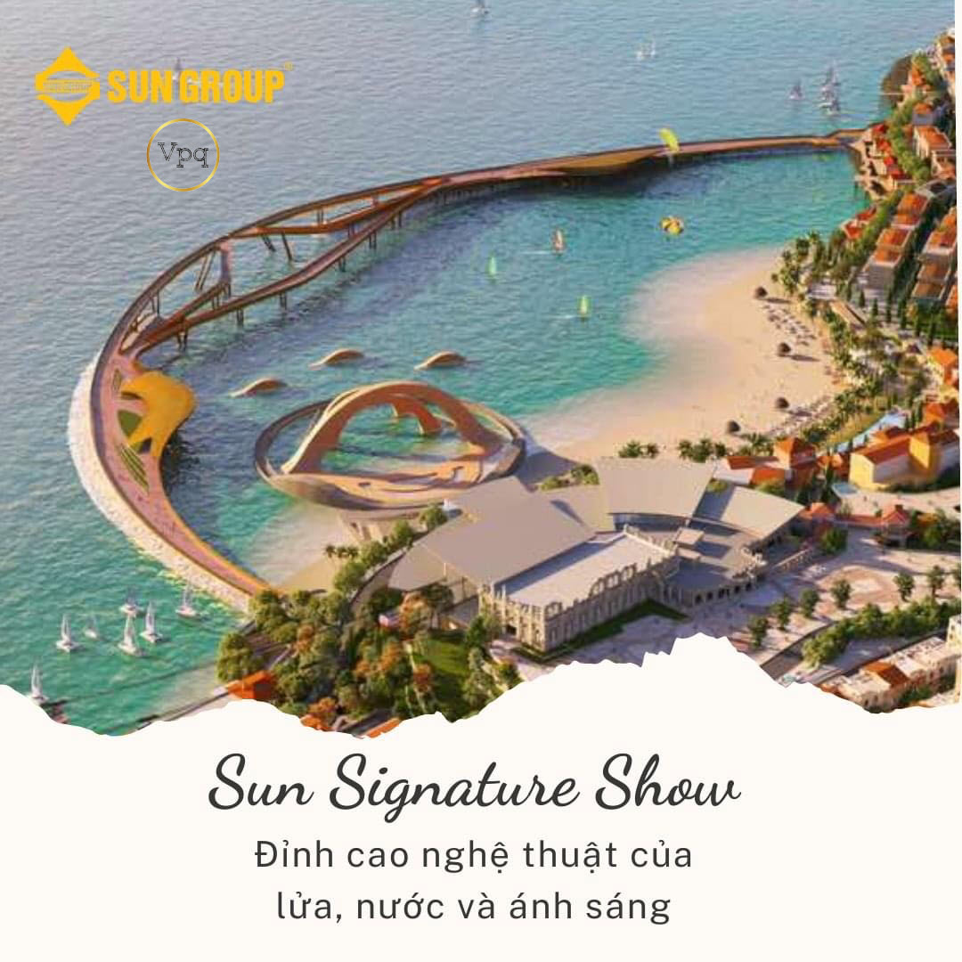Nằm chung quần thể kiến trúc với Cầu Hôn là khán đài xem Sun Signature Show