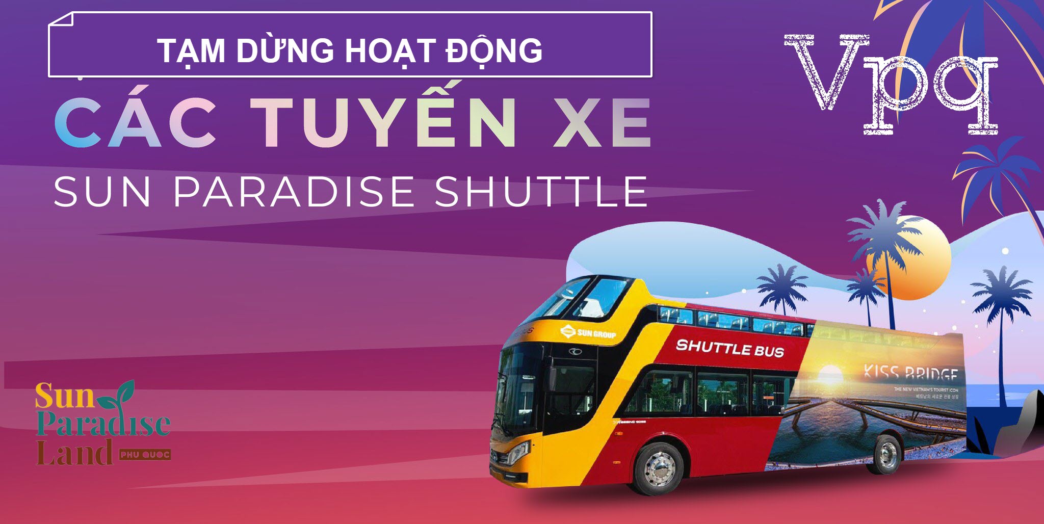 Tạm dừng hoạt động XE BUS 2 TẦNG tuyến An Thới - Dương Đông