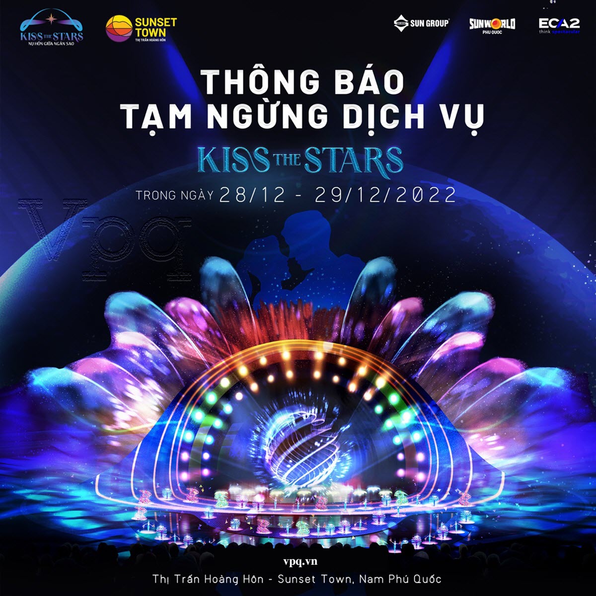 Thông báo tạm ngừng dịch vụ Kiss The Stars Show