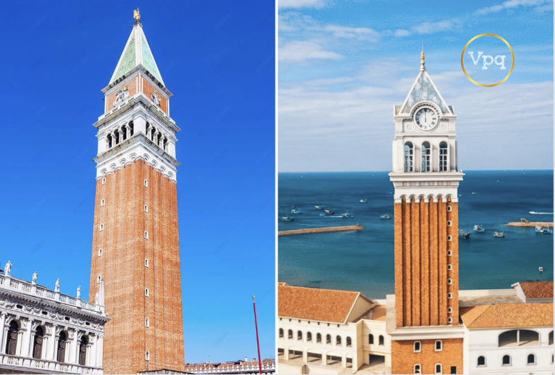 háp đồng hồ Phú Quốc lấy cảm hứng và được mô phỏng theo Tháp chuông St. Mark’s Campanile